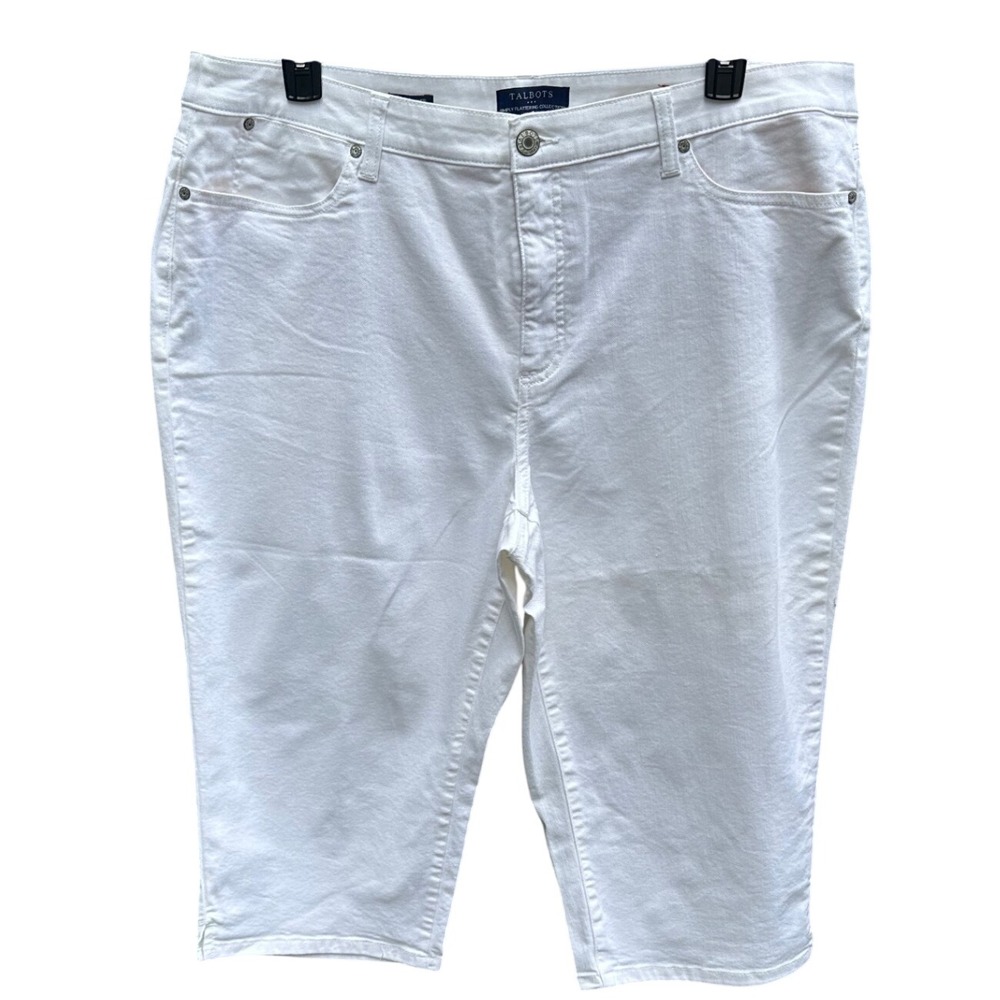 Talbots White Pedal Pusher Jeans Simply Flattering Collection Size 20W